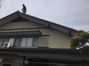 寄島町で屋根建物診断。